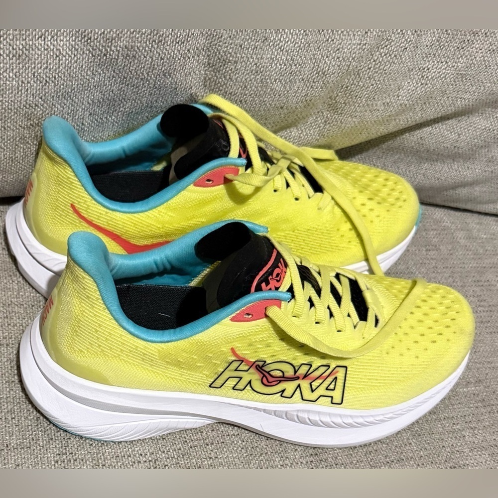 Hoka Women's Yellow and Teal Athletic Shoes
